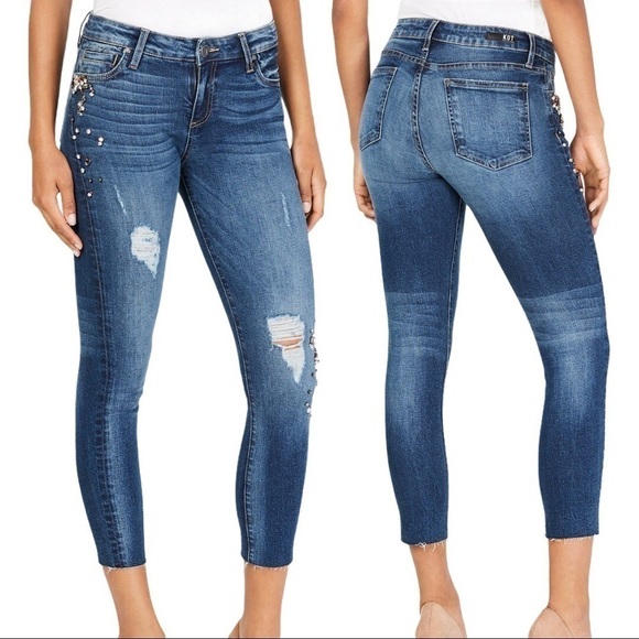 KUT Embellished Skinny Jeans | SZ 8 - Picture 4 of 4
